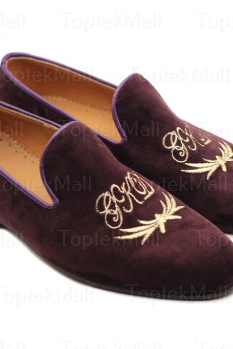 Handmade Women's Suede Leather Loafers Dress Maroon Colour Stylish Formal Style Designer Shoes-29