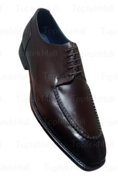 Handmade Men's Leather Stylish Dress Split Toe Formal Wingtip Oxfords Two Tone Lace Up Shoes-77