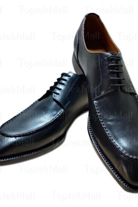 Handmade Men&amp;#039;s Leather Stylish Designer Style Split Toe Formal Wingtip Oxfords Lace Up Shoes-82